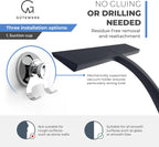 GÜTEWERK Shower Squeegee for Glass Doors, Silicone Window Squeegee, Bathroom and Glass Cleaning - Black - 9 Inch