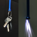 24.4 in Claw Grabber Tool,Bendable Hose Reacher Pickup with LED Light,4 Claw Picking Tool for Garbage Litter Pick Home Sink Drain and Metal Small Items. (Blue)