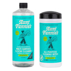 Aunt Fannie's Bundle: Floor Cleaner Vinegar Wash (Eucalyptus) + Vinegar Cleaning Wipes (Eucalyptus)