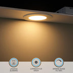 TORCHSTAR Basic Series 12-Pack 4 Inch Ultra-Thin LED Recessed Lighting with Junction Box, Aluminum, 2700K Soft White, 5%-100% Dimmable Slim Recessed Downlight, 10W 650LM, ETL and Energy Star