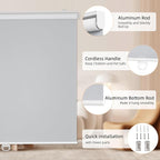 ChrisDowa Cordless Blackout Roller Shades for Windows, Thermal Insulated UV Protection Pull Down Shades, Total Blackout Window Blinds for Home, Office, Bedroom, Door (62" W x 72" H, Grey)