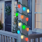 25 Pack C9 Multicolor Christmas Light Bulbs, C9 Multicolor Replacement Bulbs for Outdoor Patio Christmas String Lights, 7W Incandescent Night Light Bulbs, C9/E17 Intermediate Base Bulb,120V 7W bulb