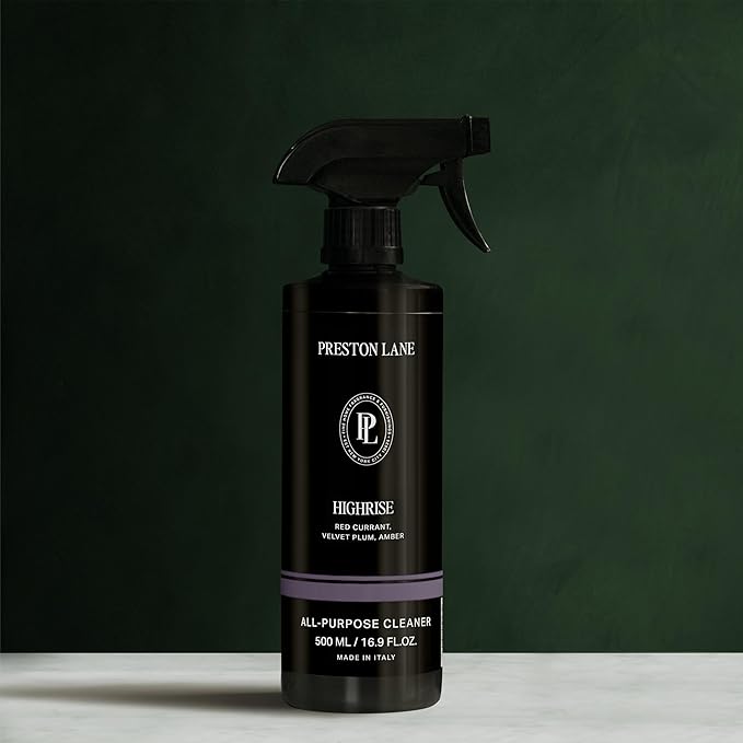 Preston Lane Luxury All-Purpose Cleaner, Highrise Scent | Bio-Based Multi-Surface Spray | Streak-Free Finish, Lifts Dirt, Smudges & Grease | Vegan & Cruelty-Free