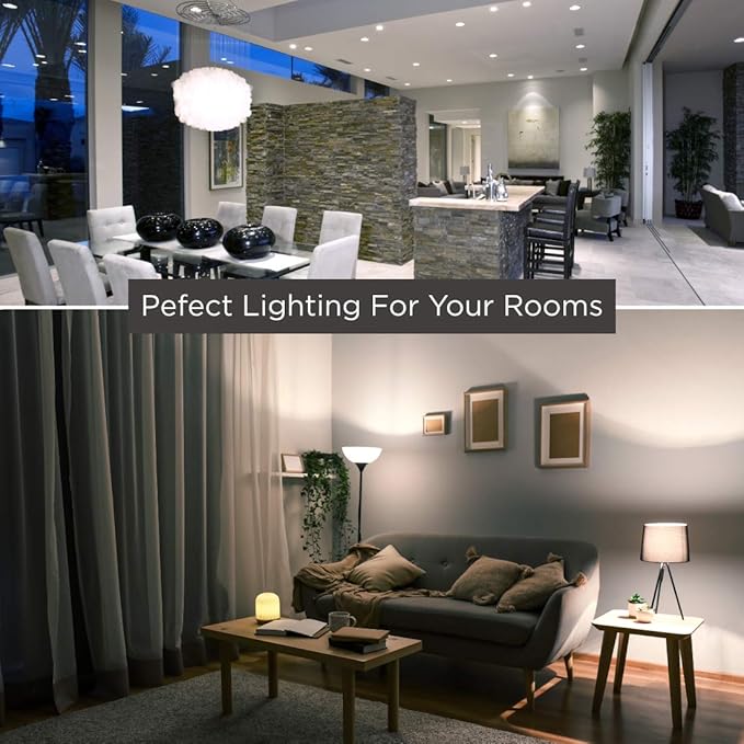 GoodBulb LED A19 Light Bulbs | 9 Watt (60 Watt Equivalent) | E26 Base | Cool White 4000K | EcoSmart Lights | High Output 825 Lumens | 6 Pack