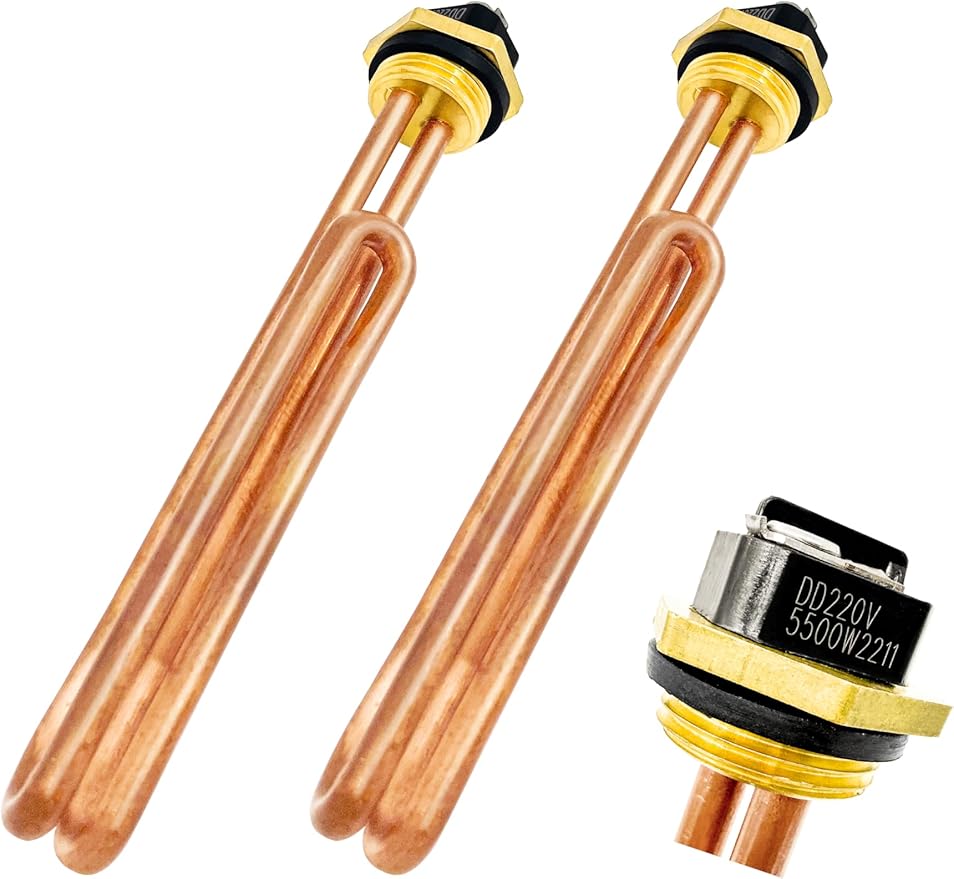 2 Pack HE 55220 Water Heater Element,Electric Tankless Water Heater Element for Ecosmart Eco8,ECO11,ECO POU6,Richmond,Eemax,Rheem Electric Water Heaters Replace Rheem 60208,5.5 kW 220v and 6 kw 240v