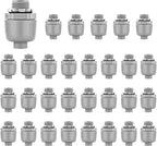 30 PCS 1/2" Liquid Tight Connector NPT Non-Metallic for PVC Electrical Flexible Conduit Fittings - Sturdy, Quick Installation, UL Listed for Home Outdoor Tubes Tools