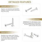 162 Pieces #7 x 1/2" 5/8" 3/4" 1" 1-1/4" Phillips Countersunk Head Self-Tapping Screws, Wood Screws Assortment Kit, 304 Stainless Steel
