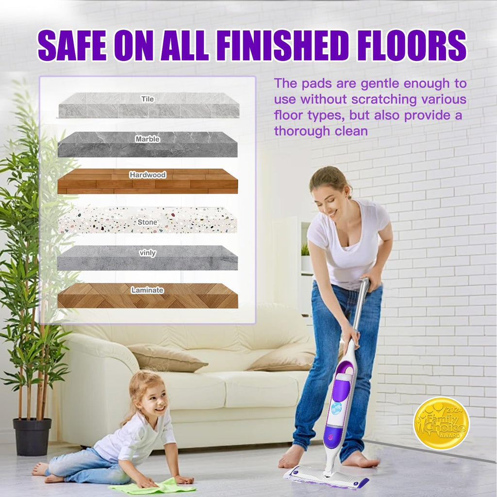 Power Mop Pads Refills for Swiffer PowerMop Multi-Surface Mopping Pad Disposable Replacement Mop Pads Compatible with Swiffer PowerMop,Safe on All Finished Floors,18 Count.