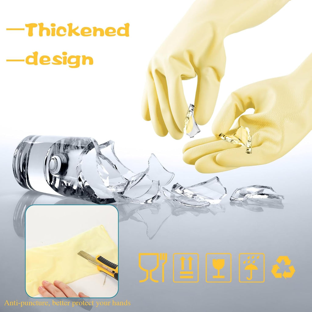 36 Pair Reusable Household Gloves Long Rubber Dishwashing Gloves Kitchen Cleaning for Dishes Clean Gardening