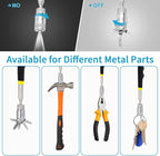 4 Piece 8LBs Telescoping Magnetic Flashlight Pickup Tool with 3 LED Lights, Magnet Stick Rod Extendable 7.5" to 31" for Men, Birthday, Father's Day, Christmas Gift