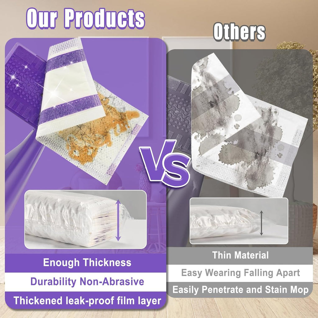 Disposable Wet Pads Refill Compatible with Wet Pads Refill Replacement for Wet Jet Pads for Household Cleaning Suit All Multi-Surface Floor,Thickness & Absorbent (20)