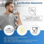 10" x 4.5" Whole House Coconut Shell Activated Carbon Water Filter Replacement Cartridge - Compatible with WFHDC8001, CB-BB-10, FXHTC, GXWH40L, GXWH35F, GNWH38S, CTO10BB - 1 Pack