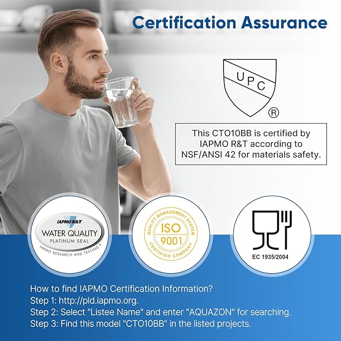 10" x 4.5" Whole House Coconut Shell Activated Carbon Water Filter Replacement Cartridge - Compatible with WFHDC8001, CB-BB-10, FXHTC, GXWH40L, GXWH35F, GNWH38S, CTO10BB - 1 Pack