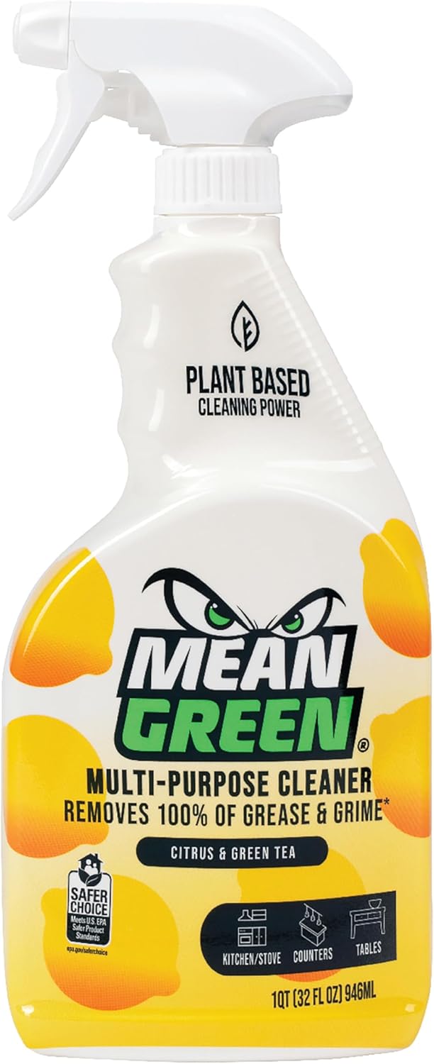 Mean Green Non-Concentrated Ready-to-Use Multi-Purpose Cleaner, Citrus & Green Tea, 32 Ounce