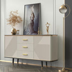 homdiy 5 Pack Adjustable Brushed Brass Cabinet Pulls 2" to 8.8" (51-224mm) Adjustable Hole Distance Drawer Pulls