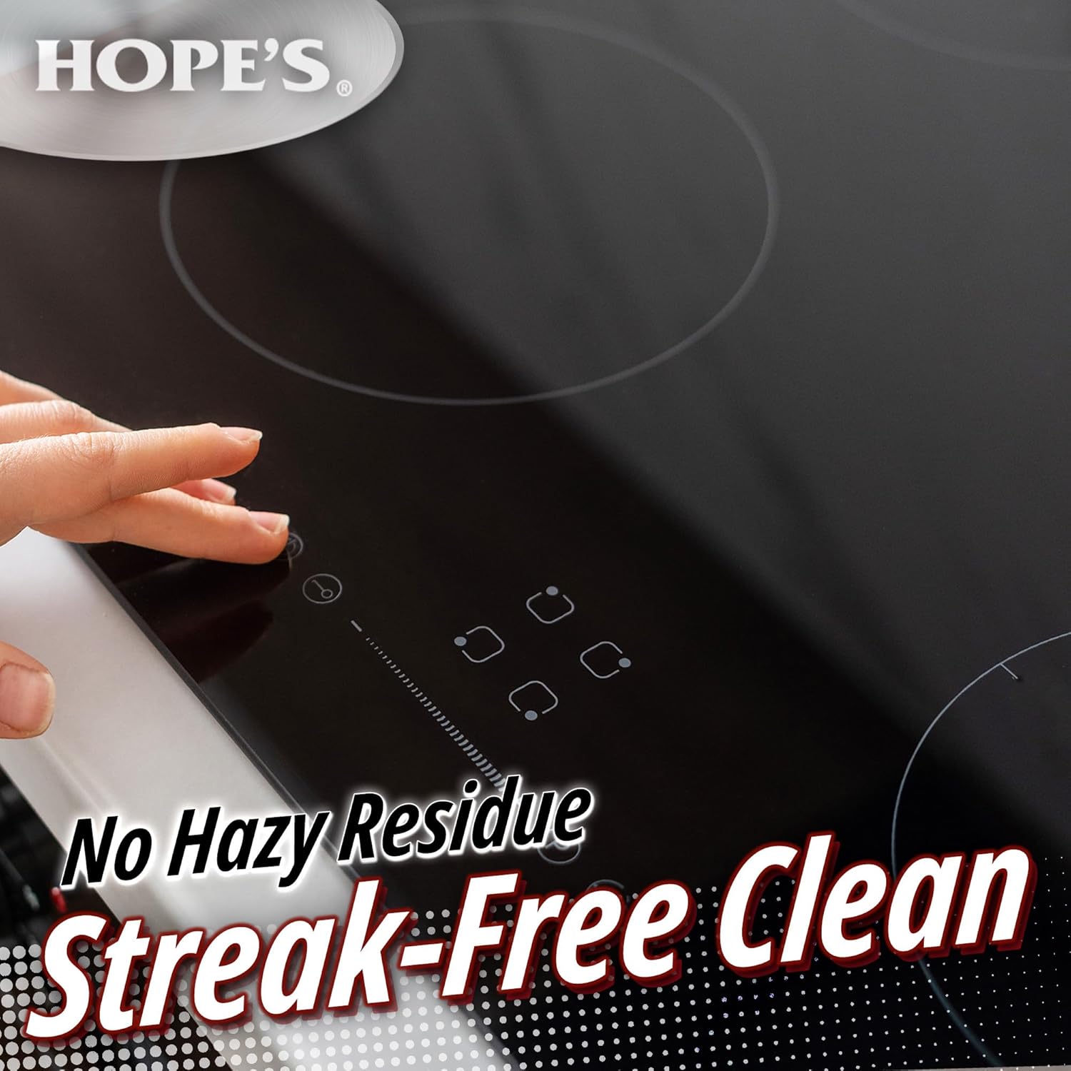 HOPE'S Perfect Cooktop Glass and Ceramic Cooktop and Stove Top Cleaner, Fast Acting and Removes Burnt on Stains from Glass Ceramic Smooth Top Ranges with its No Rinse Formula, 10.6 Oz, Pack of 3