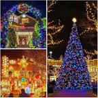 25 Pack C9 LED Replacement Christmas Light Bulbs, E17 Base Led Bulb Outdoor Christmas Lights, Waterproof Commercial Grade Holiday Decoration Replacement Bulbs for String Lights (Blue)