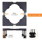 PATIKIL Mini Fridge Stand, 4 Strong Feet Laundry Stand Base Multi-Functional Adjustable Base Tray Anti-Vibration for Refrigerator Washing Machine Dryer Dishwasher AC, 5.5"-6.7" Height