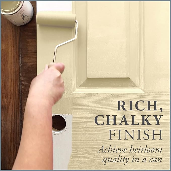 AMY HOWARD AT HOME Chalk-Based One Step Paint for Furniture, Cabinetry, Decor, Finish, and More | No Stripping, Sanding, or Priming | Ultra-Light Base | 32 Ounce | Mollie Yellow