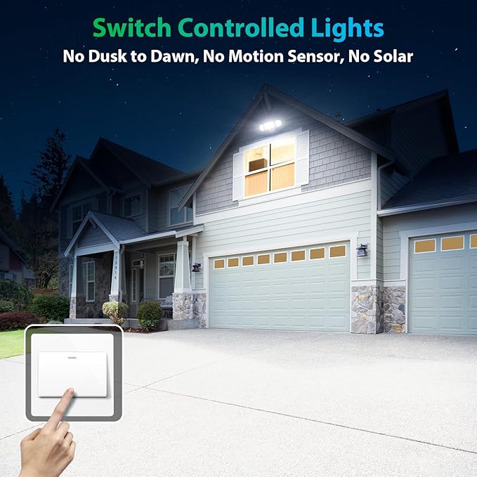 iMaihom 140W Flood Lights Outdoor, 14000LM Ultra Bright LED Flood Light Outdoor, 3 Adjustable Heads Security Lights, IP65 Waterproof Outside Flood Light, 6500K Floodlight for Yard Garage Court (White)