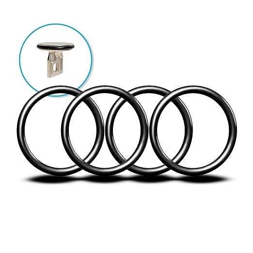 Sink Drain O Ring (4), Plunger Rubber Gasket for 3 Compartment Sink, Replacement O Rings, Complements Twist Waste Valve Drain Stopper