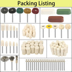 246PCS Polishing Buffing Wheel Polishing Kit for Dremel, Felt Wool Pad Set with Polish Compound, Wheel Grinding Head Point & Mandrel Kit Accessories Tools with 1/8" Shank for Jewelry Metal Polishing