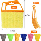 10Pcs Window Blind Cleaner Duster Set, Washable Dusting Cleaner Air Vent Cleaning Tool (Blue)