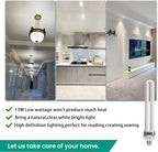 (6 Pack) 13 Watt Single Tube 2 Pin GX23 Base,PL-13W GX23 4100K Compact Fluorescent Light Bulb, Replaces Philips PLS13W41, Sylvania CF13DS/841/ECO,PL13/SP41K