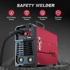 ARCCAPTAIN 130A MIG Welder, 110V Flux Core MIG Welder/Lift TIG/Stick 3 in 1 Welding Machine with Synergy, IGBT Inverter Portable Gasless Welder Equipment with Welding Gun and 2lb Welding Wire