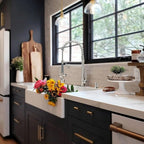 Fapully Commercial Kitchen Faucets with Pull Down Sprayer Brushed Nickel LED Single Handle Faucet for Kitchen Sink, Kitchen Faucet with Soap Dispenser and Deck Plack for 4 Hole