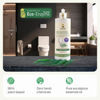 Fuwa3e Pineapple Enzyme Natural Toilet Bowl Cleaner Halcyon Eucalyptus - 16.9oz 3 Pack - 99% Plant Based Non Bleach Bathroom Cleaner - Freshens and Deodorizes with Fermented Pineapple Peels