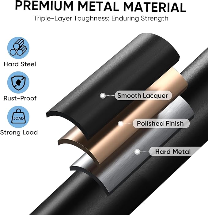 TICONN 2 Step Ladder, Heavy Duty Foldable Step Stool, Portable Steel Folding Stool for Household Garage Storage (Black)