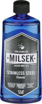 Milsek Stainless Steel Cleaner & Microfiber Cloth, 12-Ounce