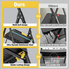 3 Step Ladder, Heavy-Duty 800lb Capacity, Wide Anti-Slip Steps & Secure Handrail Compact, Folding Step Stool Portable Design for Home, Kitchen, Office, Pantry, Closet Use, Black