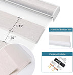 SmartWings Motorized Zebra Shades Work with HomeKit, Alexa, Google Home, 60% Blackout Light Filtering Day Night Sheer Blinds, Privacy Light Control, for Home/Office, Customized, Ivory