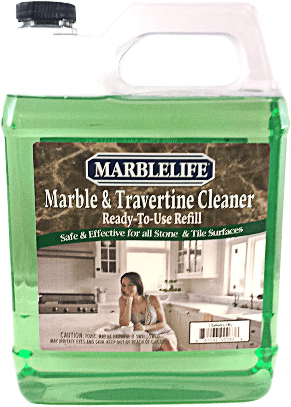 Marblelife InterCare Marble and Travertine Cleaner, Natural Stone & Terrazzo Liquid Cleaner, Shower & Tile Surface Care, Floor, Walls & Countertop Cleaner and Degreaser, Refill Gallon