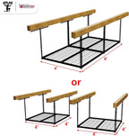 The Atlas Pro 4 x 8 ft Overhead Garage Storage Rack, Ultra Duty 1250lbs Weight Capacity, Adjustable Height 26"-48", Hammertone