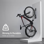 Steadyrack Bike Rack for Road Bikes - The Original Wall Mounted Vertical Bike Storage - Fits Narrow Tires - Space Saving Pivot Design - Heavy-Duty Steel Rack for Indoor Garage, Apartment or Home Use