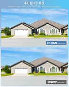 【2-Way Audio】 Wired Security Camera System, Home Video Security Cameras Systems, Outdoor POE IP Cameras Surveillance DVR Kits