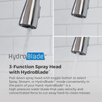 Pfister Miri 2.0 Kitchen Faucet with Pull Down Sprayer and Soap Dispenser, Single Handle, High Arc, NSF Certified, Polished Chrome Finish, F5297MRRC