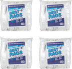 Arkwright W11 Terry Cloth Towels for Cleaning - Case of 4 - Soft Cotton Blend Washable Multi-Purpose Bar Mop, Absorbent & Quick Dry, Bulk Bag of Rags for Kitchen, Auto Shop, and Garage, 10 lb, White