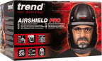 Trend Airshield Pro Full Faceshield, Dust Protector, Battery Powered Air Circulating Mask for Woodworking, AIR/PRO