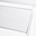 ALLBRIGHT 100% Blackout Roller Blinds Woven Shades with Striped Jacquard, Cordless Window Shades, UV Protection Fabric, Easy-Install for Indoor Home & Office, White Old, 33" W x 72" H