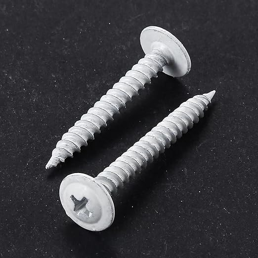 Wensilon(300 pcs)#8×3/4" Phillips Truss Head Wood Screws White Iron Quick Metal Self Tapping