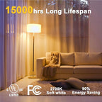 A19 LED Light Bulb Dimmable, 60W Equivalent, 2700K Warm White 800 Lumens Lightbulb, E26 Base, 8W C80+ CRI LED Vintage Edison Bulbs,4 Pack