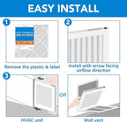 LotFancy 14x25x1 Air Filter MERV 8 Dust Defense (6-Pack) Pleated HVAC Furnace Air Filters, Replacement for Home AC & Heating Systems, Actual Size: 13.75" x 24.75" x 0.75"