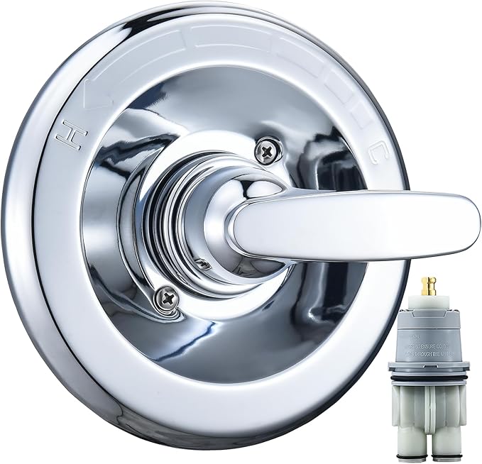 Replacement for Delta Classic 13 Series Single-Function Trim Kit, T13010 Shower Handle, Fit Delta Shower Valve R10000 Series, Chrome (Cartridge Included)