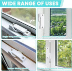 5Pcs F2590 Sash Lock - Replace Broken Window Locks, 2-1/4” Mounting Hole Centers, White Window Latch Replacement Parts for Vertical and Horizontal Sliding Windows