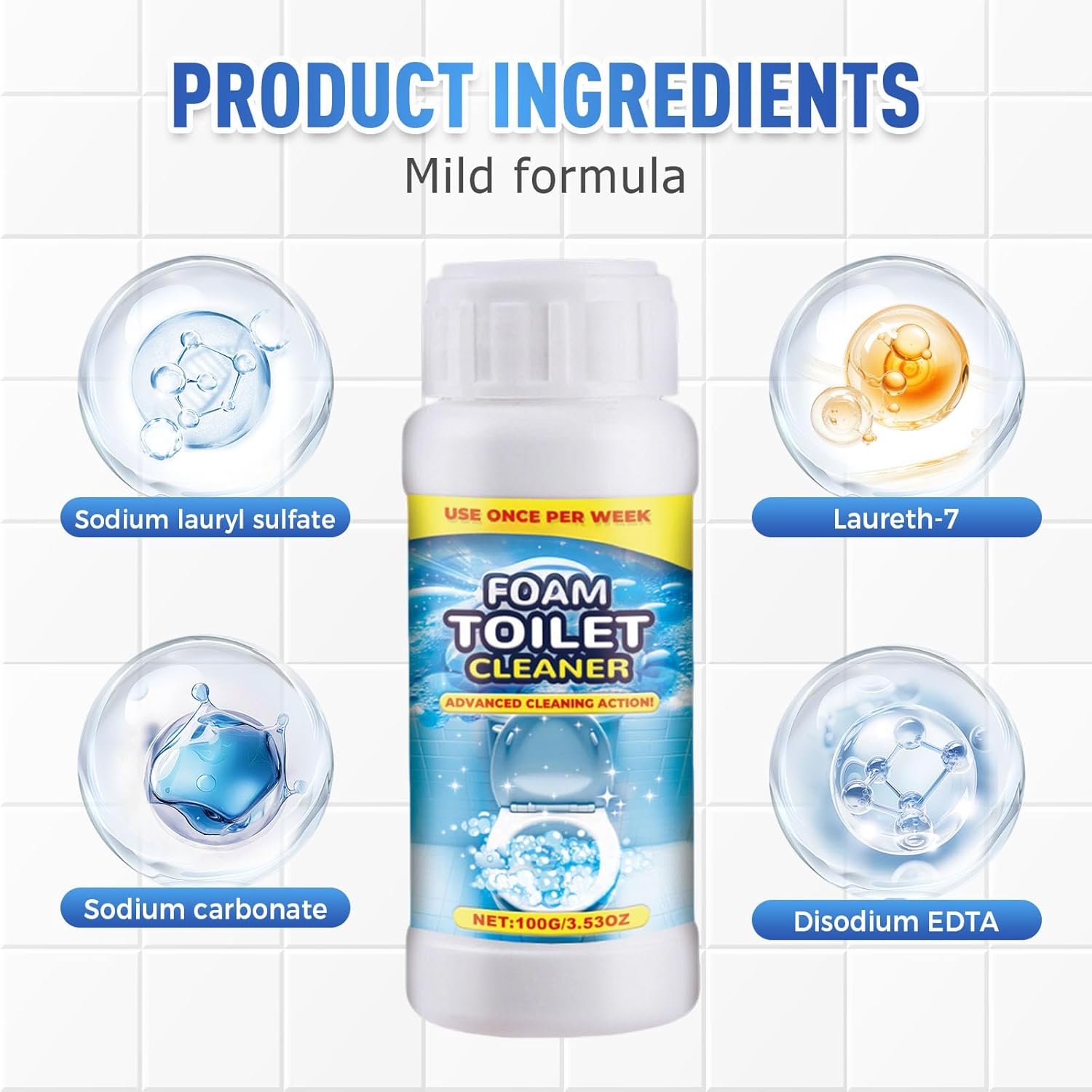 Foam Toilet Cleaner, 2026 Upgeade Powerful Toilet Bowl Cleaner, Advanced Bathroom Cleaner for Home, Powerful Instant Bowl Cleaners for Toilets Squatting Pans (1)