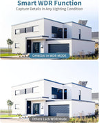 《130°Wide Angle-Lens & Dual Power Mode》Outdoor CCTV Security Camera System with 2-Way Audio,8.0MP IP Wired Security Cameras,Home Surveillance Video Equipment with 4K NVR